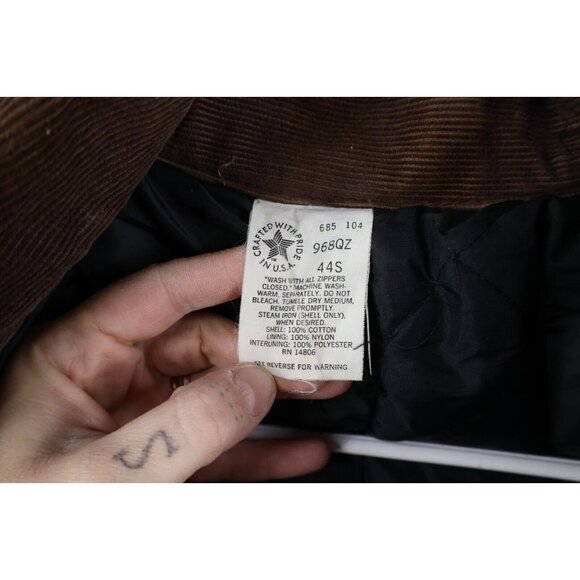 Vtg 80s Carhartt Mens 44S Distressed Quilted Canvas Insulated Coveralls Bibs USA - Picture 14 of 16